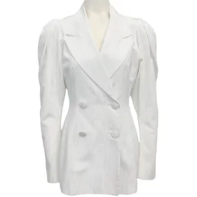 16 Arlington White Puff Sleeve Blazer