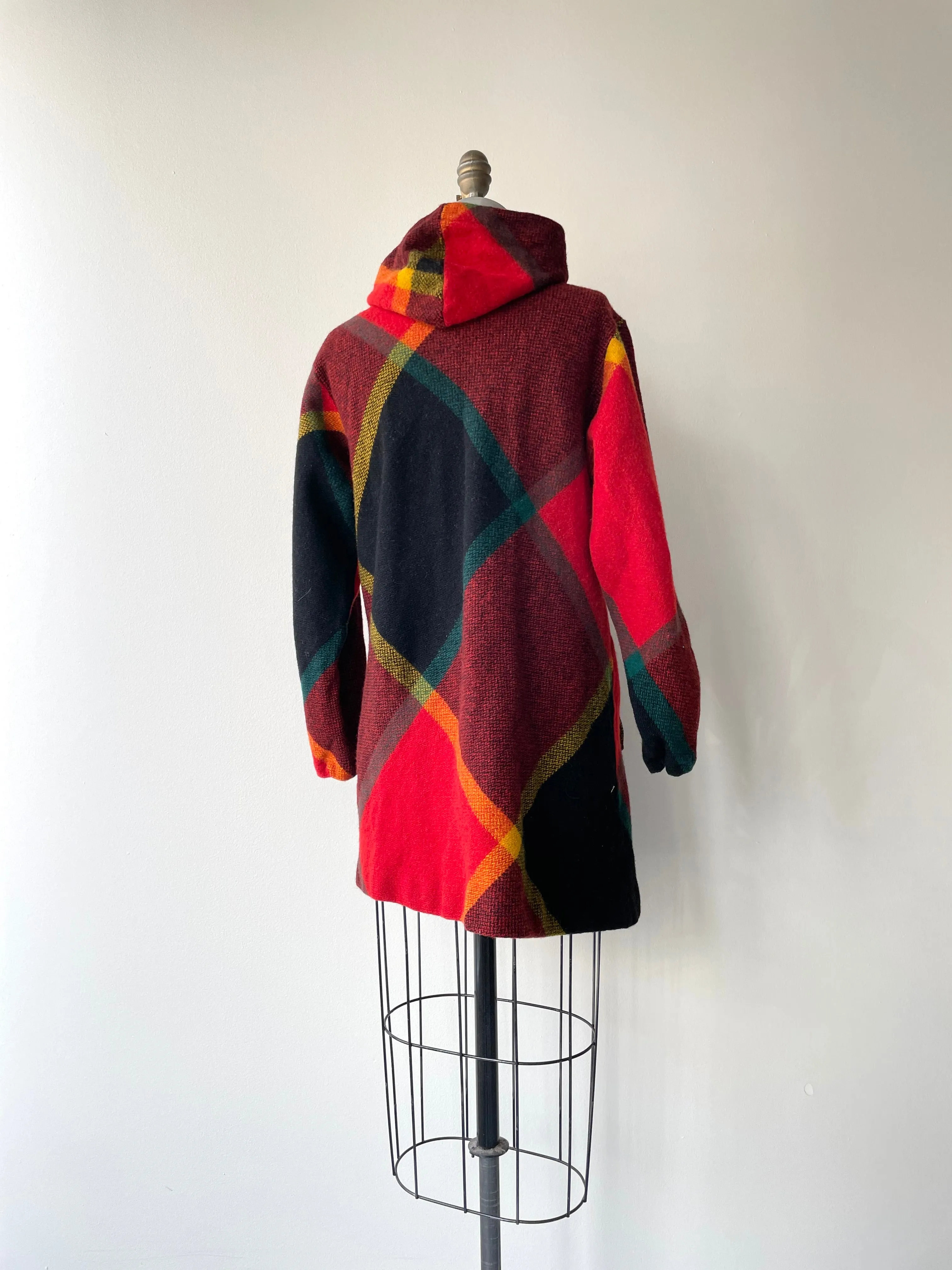 1970s Tartan Wool Coat