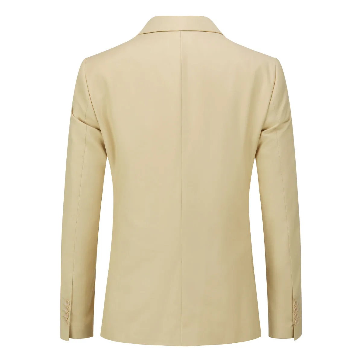 3-Piece One Button Formal Suit Beige Suit