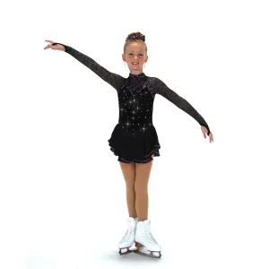 605 Figure Skating White Knight Dress - Snow White or Black Night