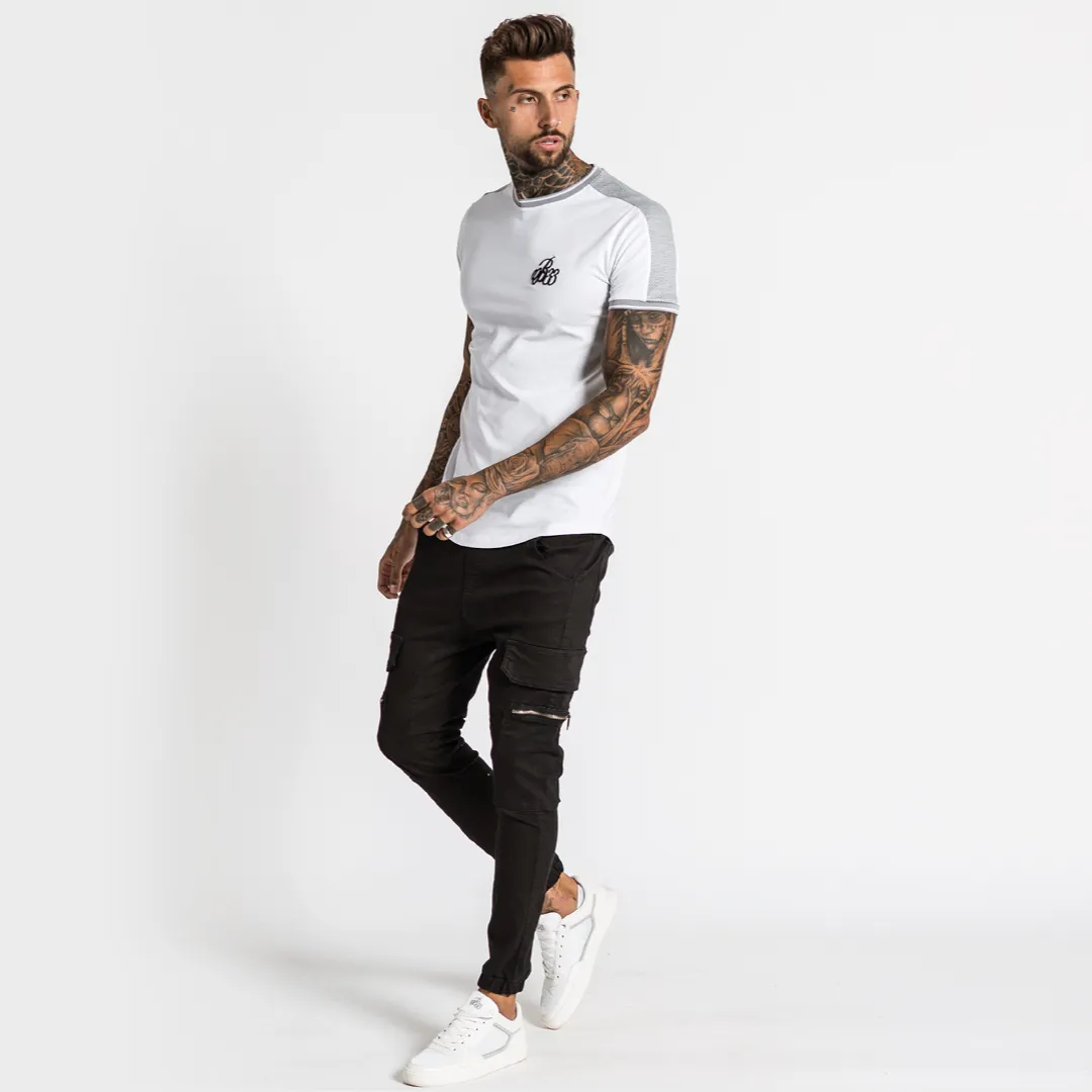 Afton Tee - Grey/White