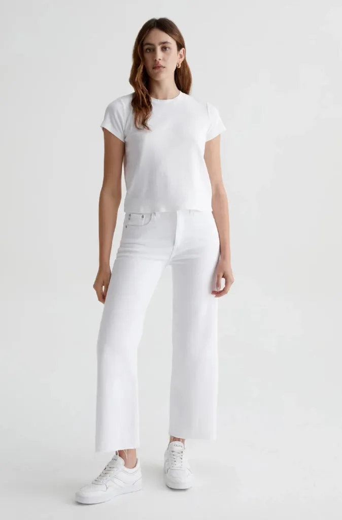 AG Jeans Saige Wide Leg Crop - Modern White