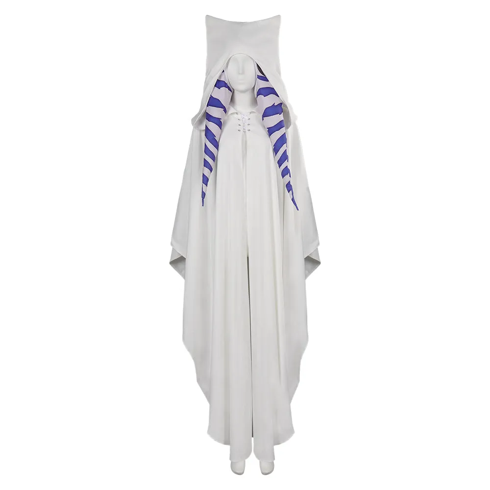 Ahsoka Women White Cape Party Carnival Halloween Cosplay Costume