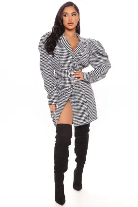 Alexa Blazer Mini Dress - Black/White