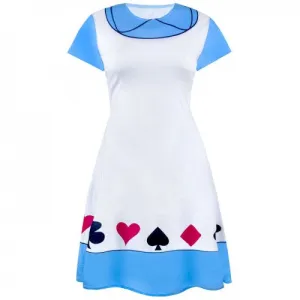 Alice In Wonderland Womens/Ladies Costume Dress