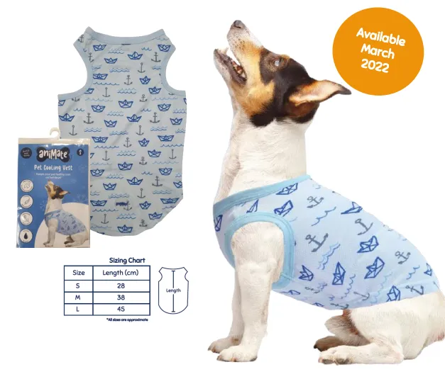 Animate - Pet Cooling Bandana - Anchor - Large - 66cm x 25cm