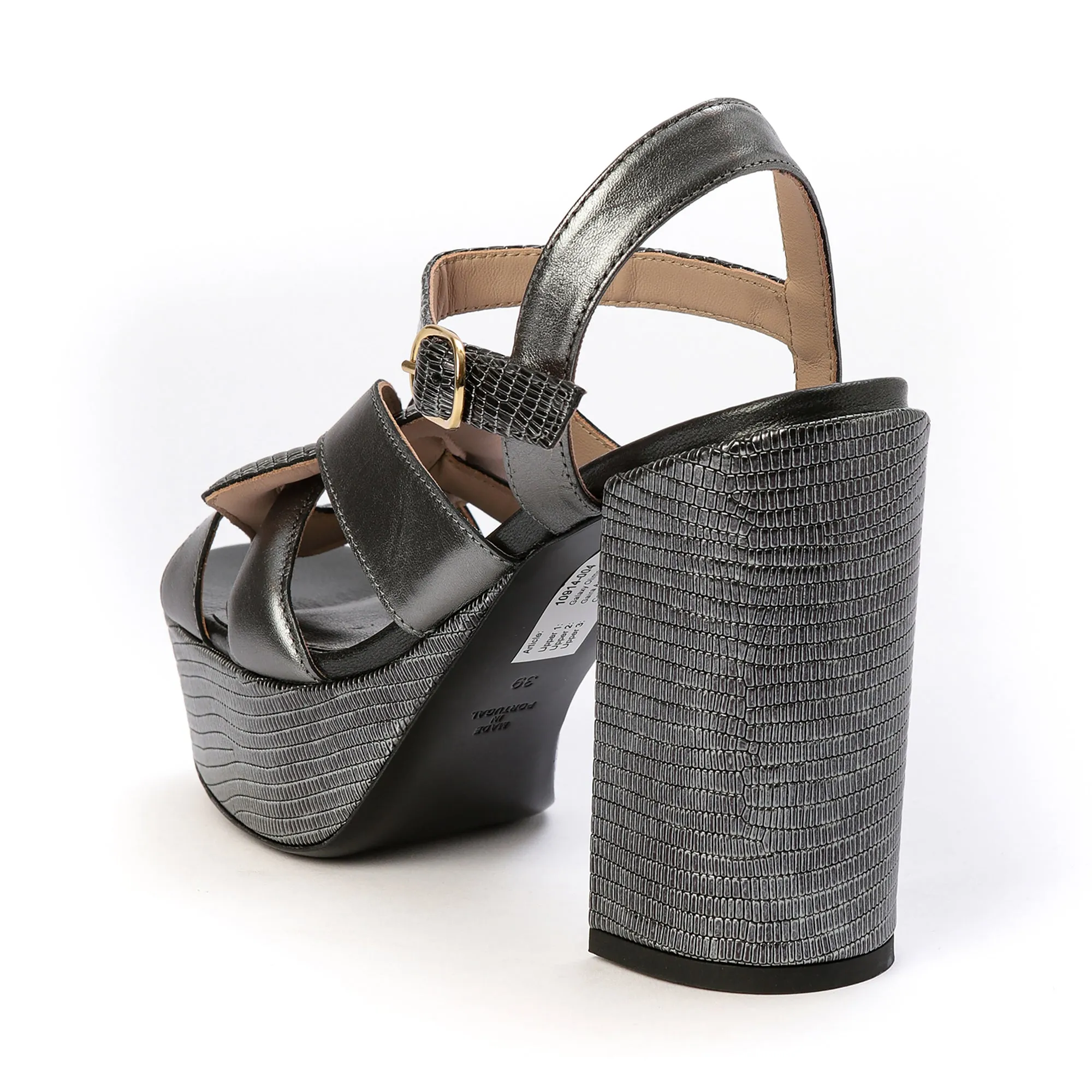 ANNA platform sandal - hematite