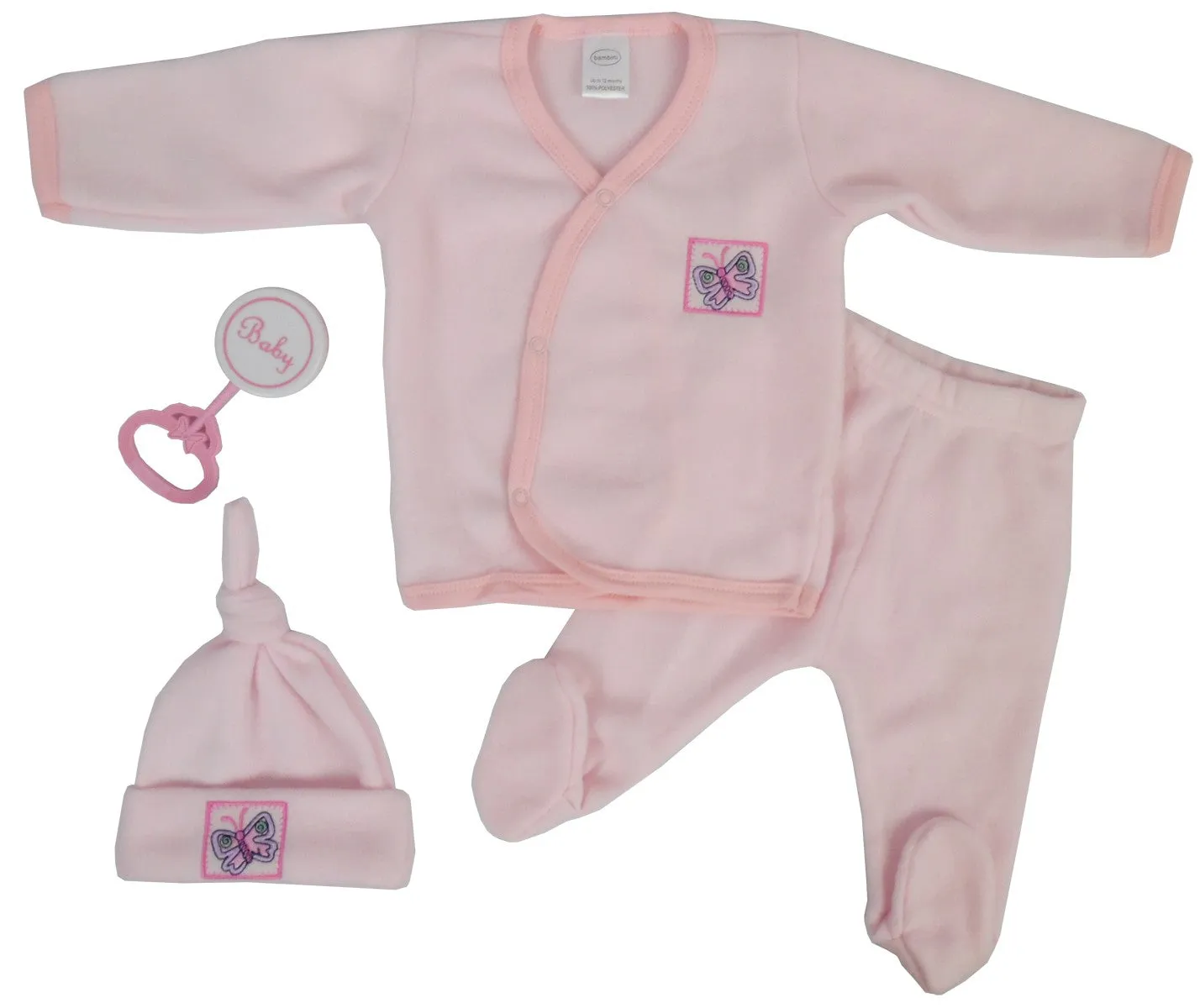 Bambini 4 Piece Fleece Set - Pink