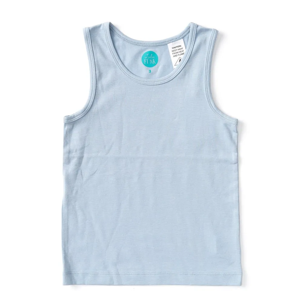 Bamboo/ Organic Cotton Singlet - Powder Blue