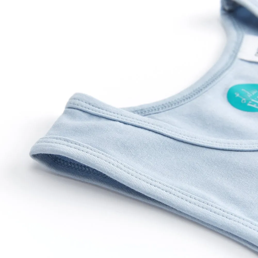 Bamboo/ Organic Cotton Singlet - Powder Blue