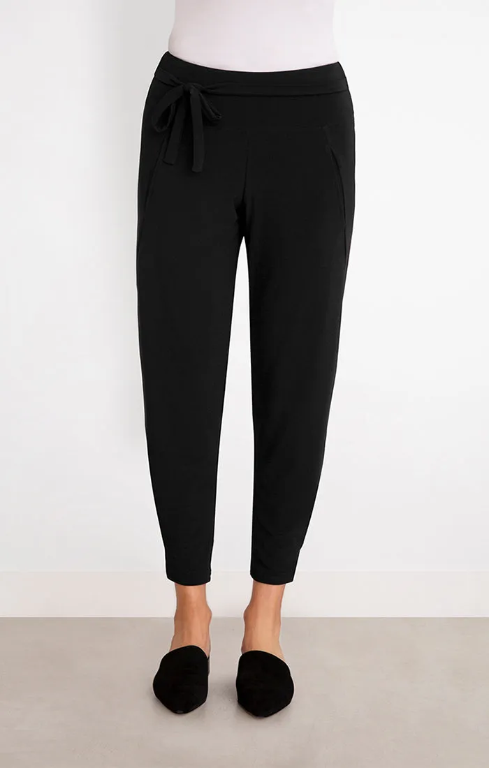 Belted Pleat Hem Jogger