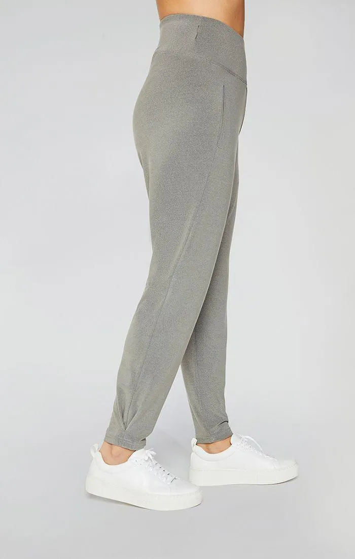 Belted Pleat Hem Jogger