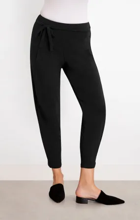 Belted Pleat Hem Jogger