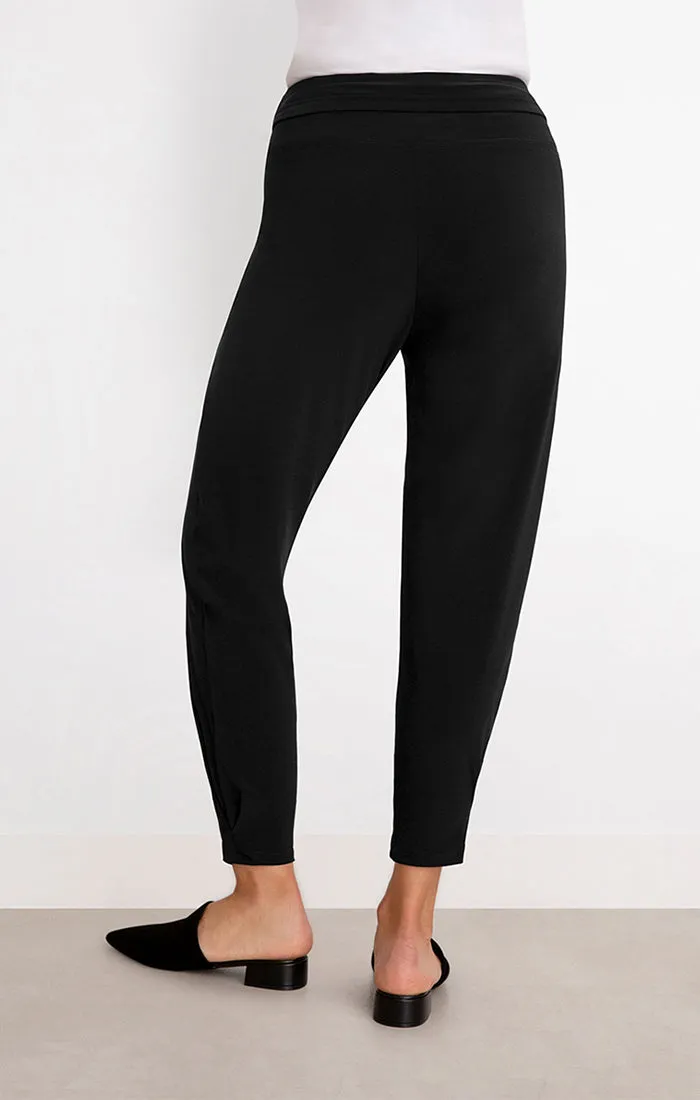 Belted Pleat Hem Jogger