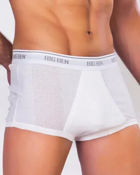 BigBen - Ribbed Underwear For Men - Top Elastic - White Underwear