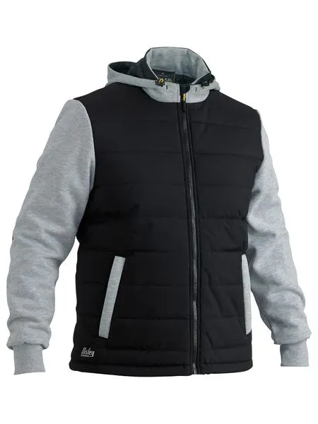 Bisley Flx & Move Contrast Puffer Fleece Hooded Jacket