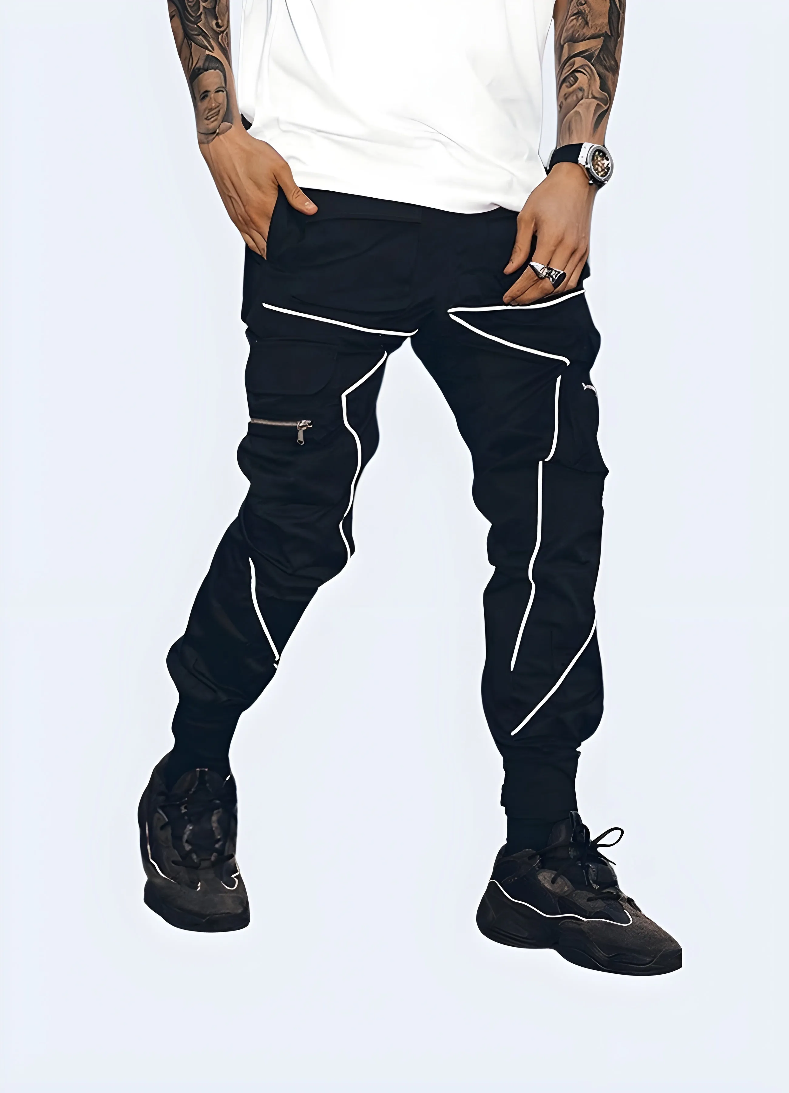 Black Reflective Pants