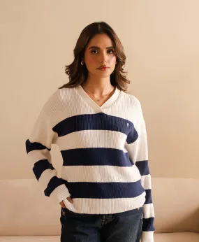 Blue and White POLO Sweater (Women)