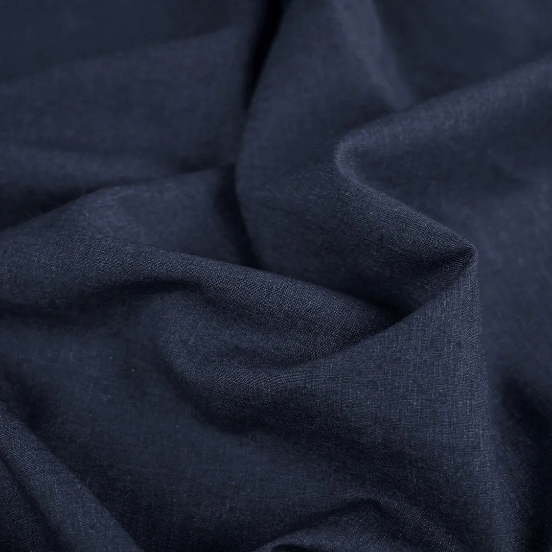 Blue Denim Linen Blend Fabric 99959