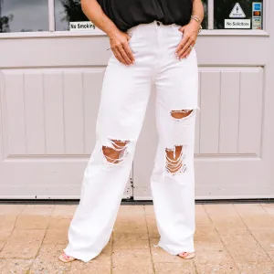 Bobby 90's Vintage Super Hi Rise White Jeans