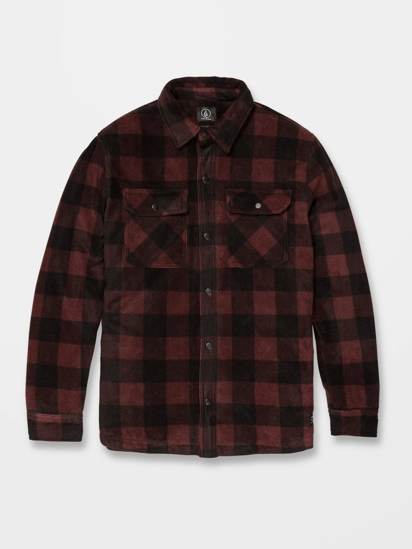 Bowered Fleece Over-shirt - MAHOGANY