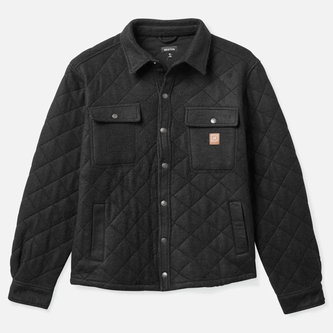 BRIXTON CASS QUILTED FLEECE JACKET BLACK