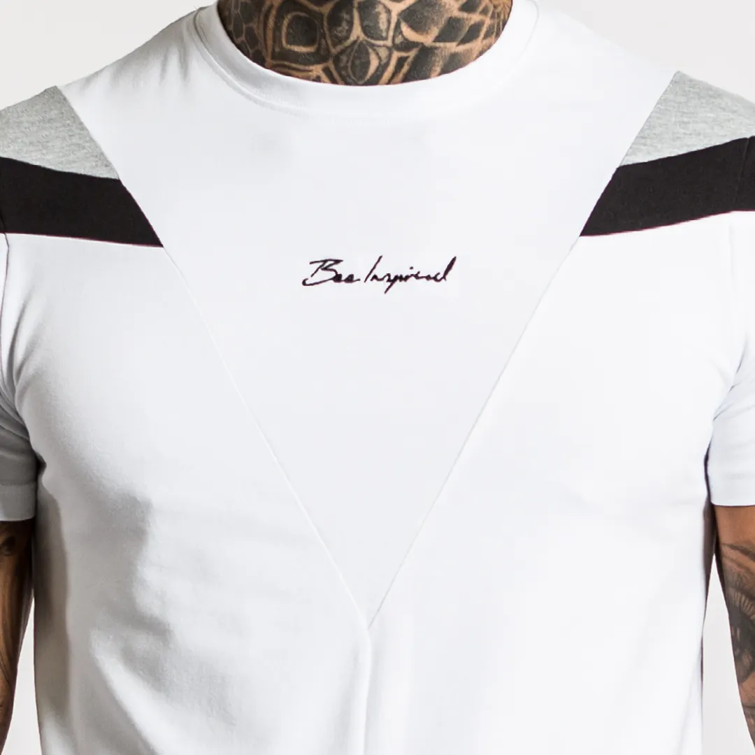 Brock Tee - White/Black/Grey