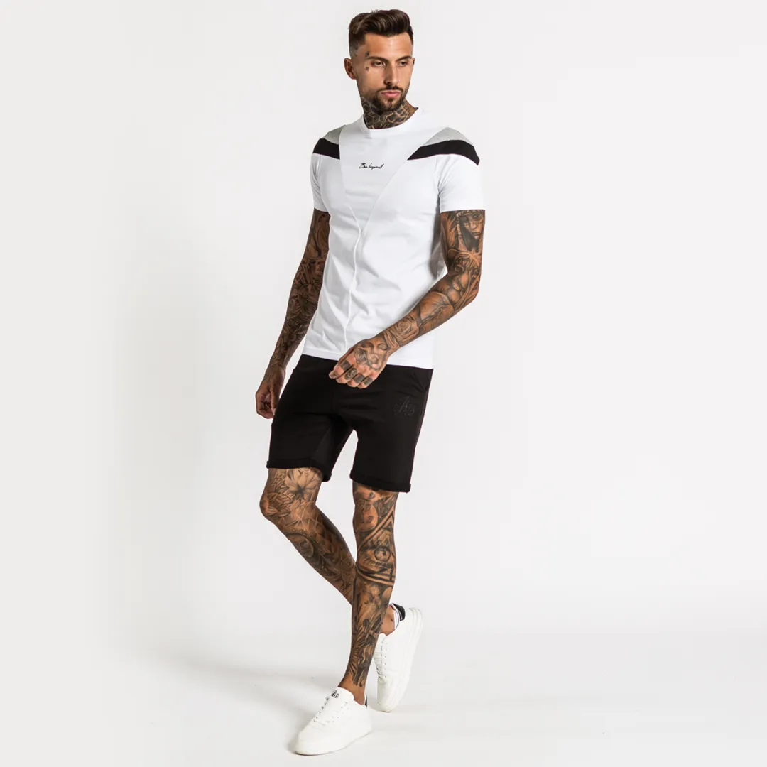 Brock Tee - White/Black/Grey