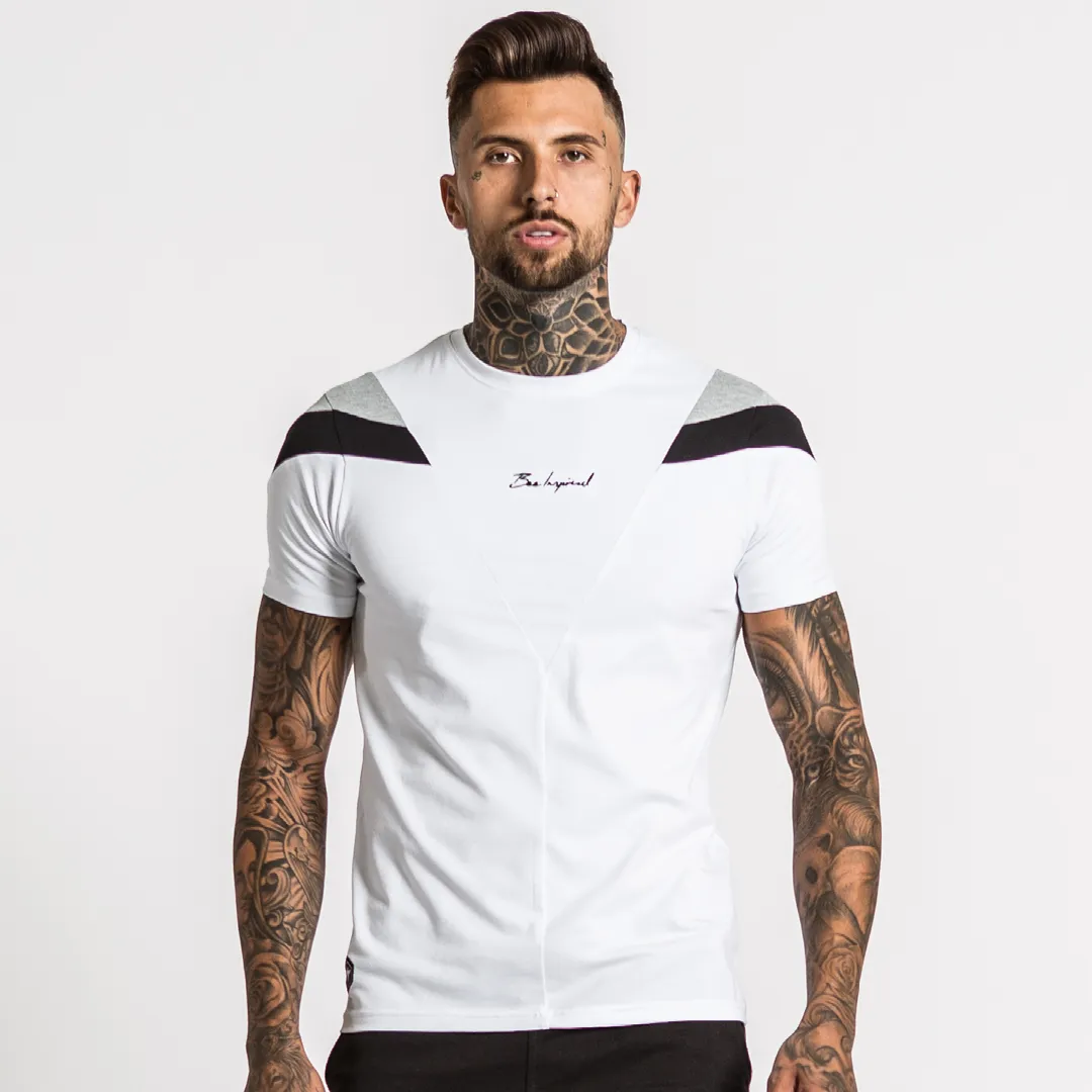 Brock Tee - White/Black/Grey