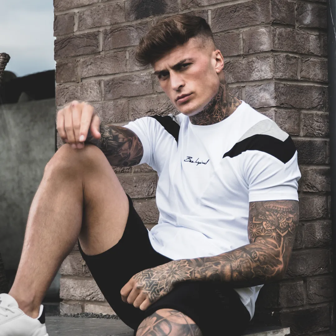 Brock Tee - White/Black/Grey