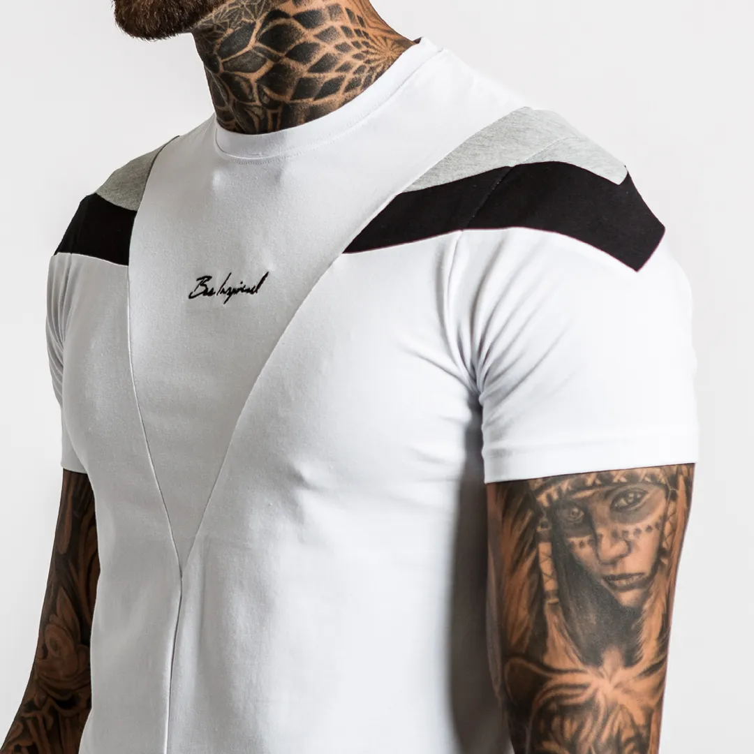 Brock Tee - White/Black/Grey