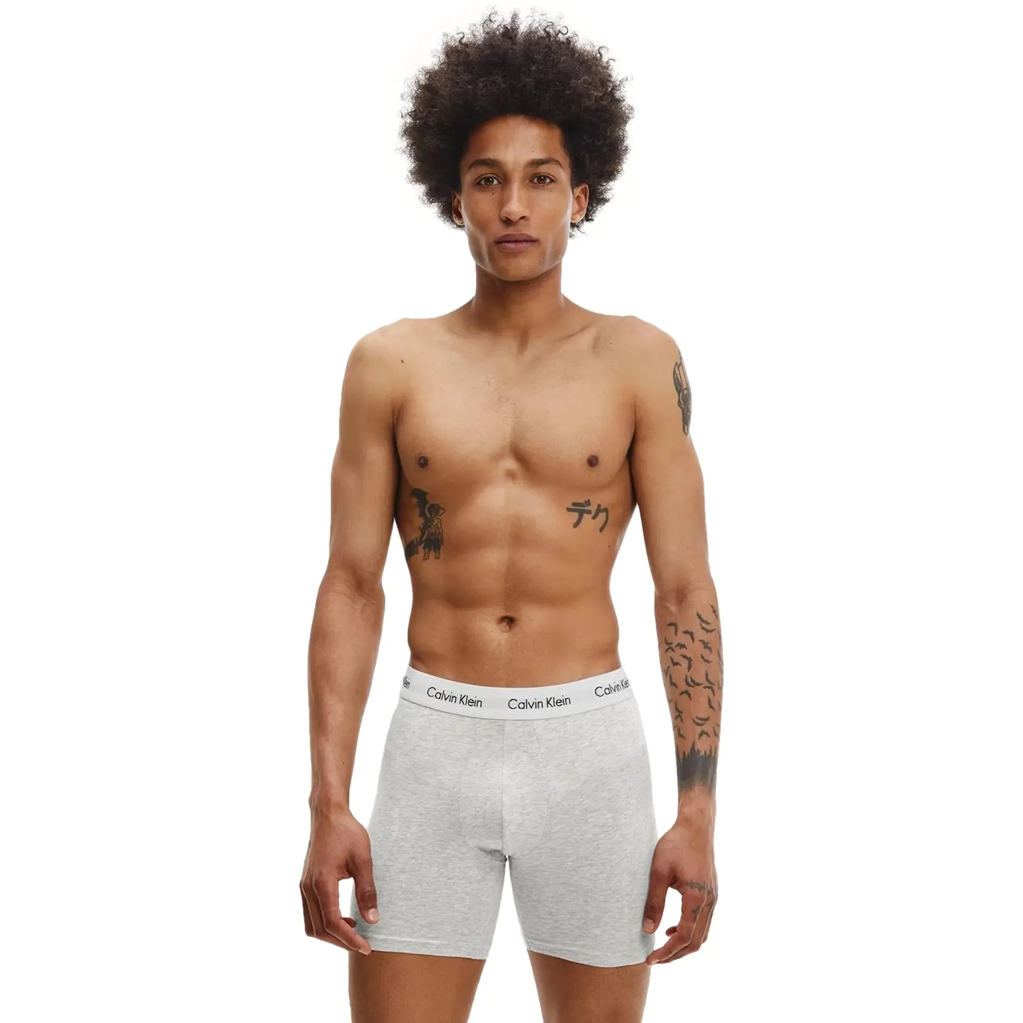 Calvin Klein White Black Grey Boxer Briefs Three Pack