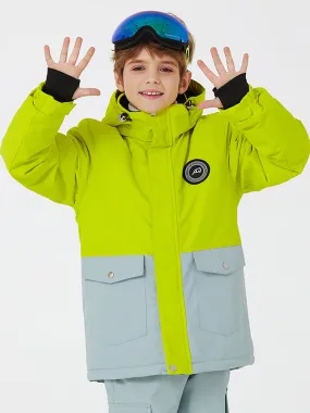 Children Hooded Waterproof Snow Jacket Outdoor Ski Coat