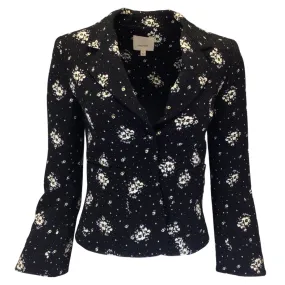 Cinq a Sept Black / White Stardust Onyx Floral Blazer