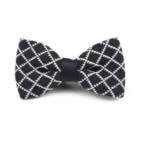 Classy Men Knitted Bow Tie Black/White