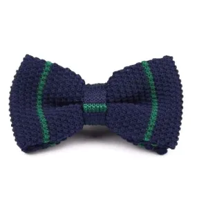 Classy Men Knitted Bow Tie Navy/Green