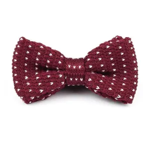 Classy Men Knitted Bow Tie Red