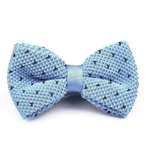 Classy Men Knitted Bow Tie Sky Blue