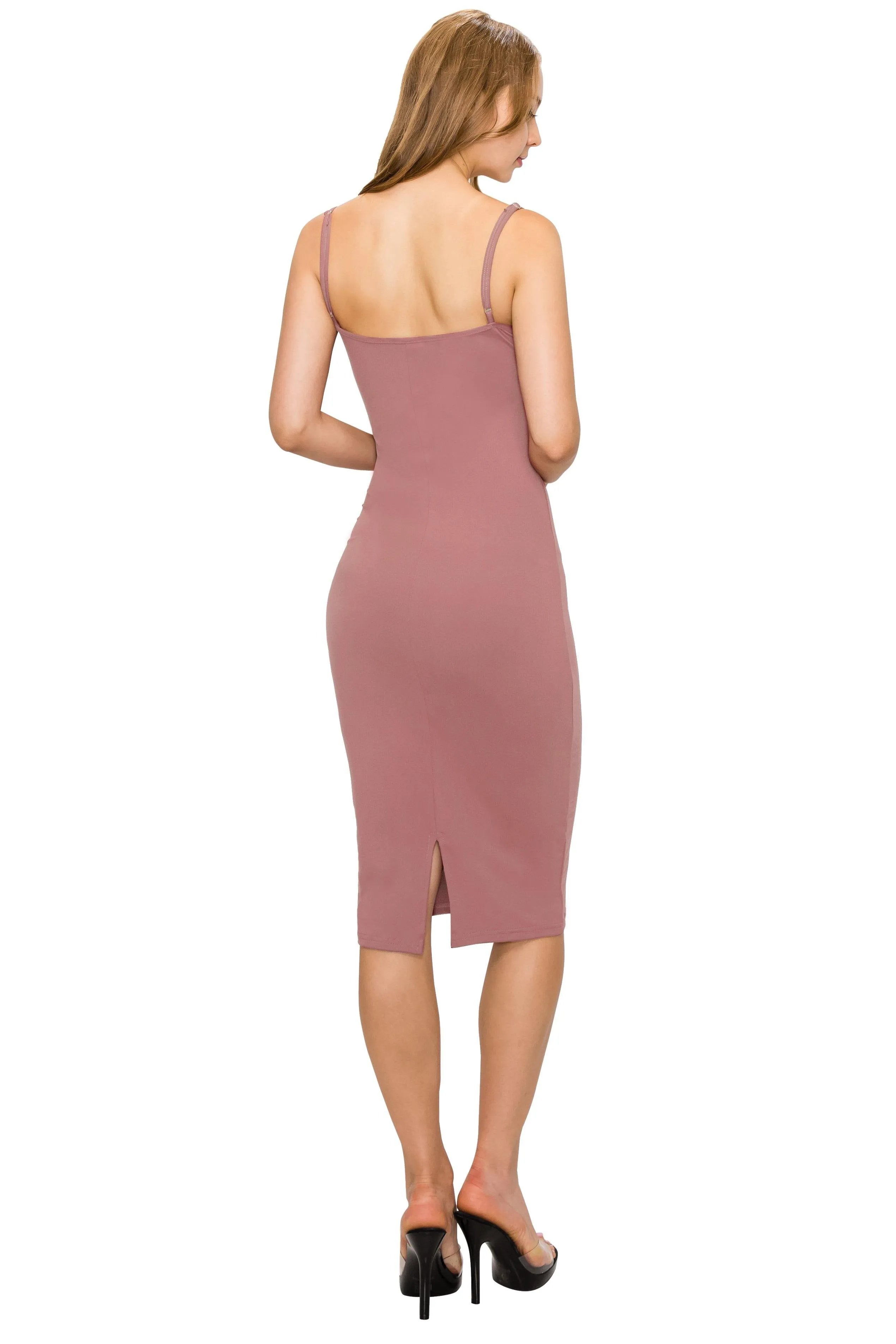 Cocktail Bodycon Dress - Spaghetti Straps