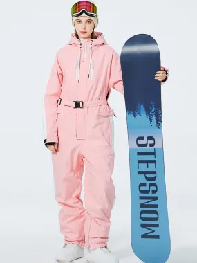 Cool Belted One Piece Ski Suit