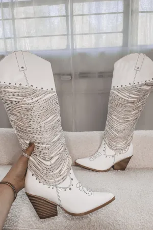 DEAL A Whole Vibe Rhinestone Western Boots