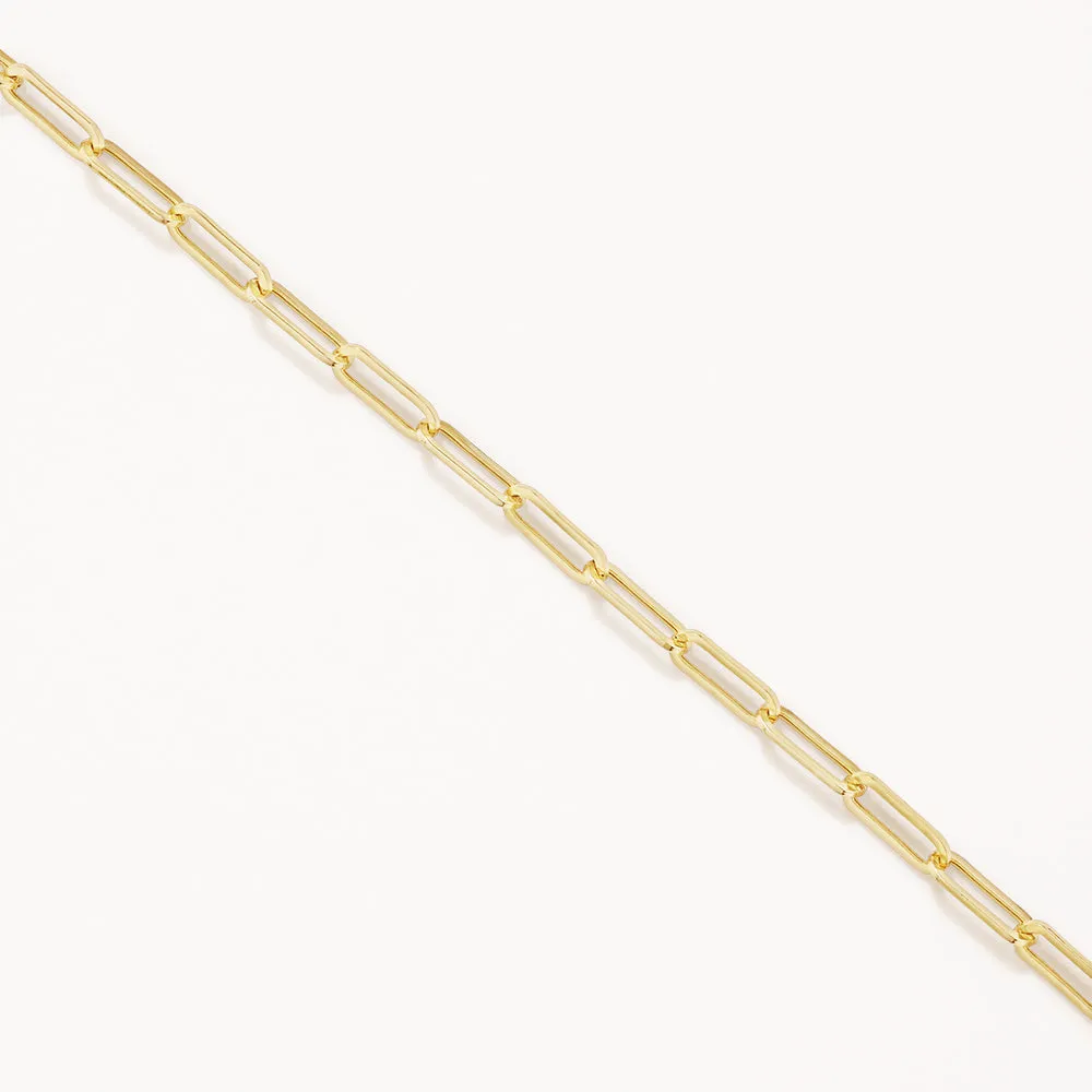 Diamond Paperclip Chain Necklace in 10k Gold