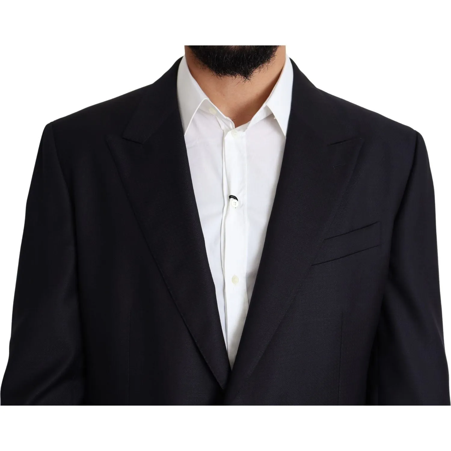 Dolce & Gabbana Elegant Black Virgin Wool Men's Blazer