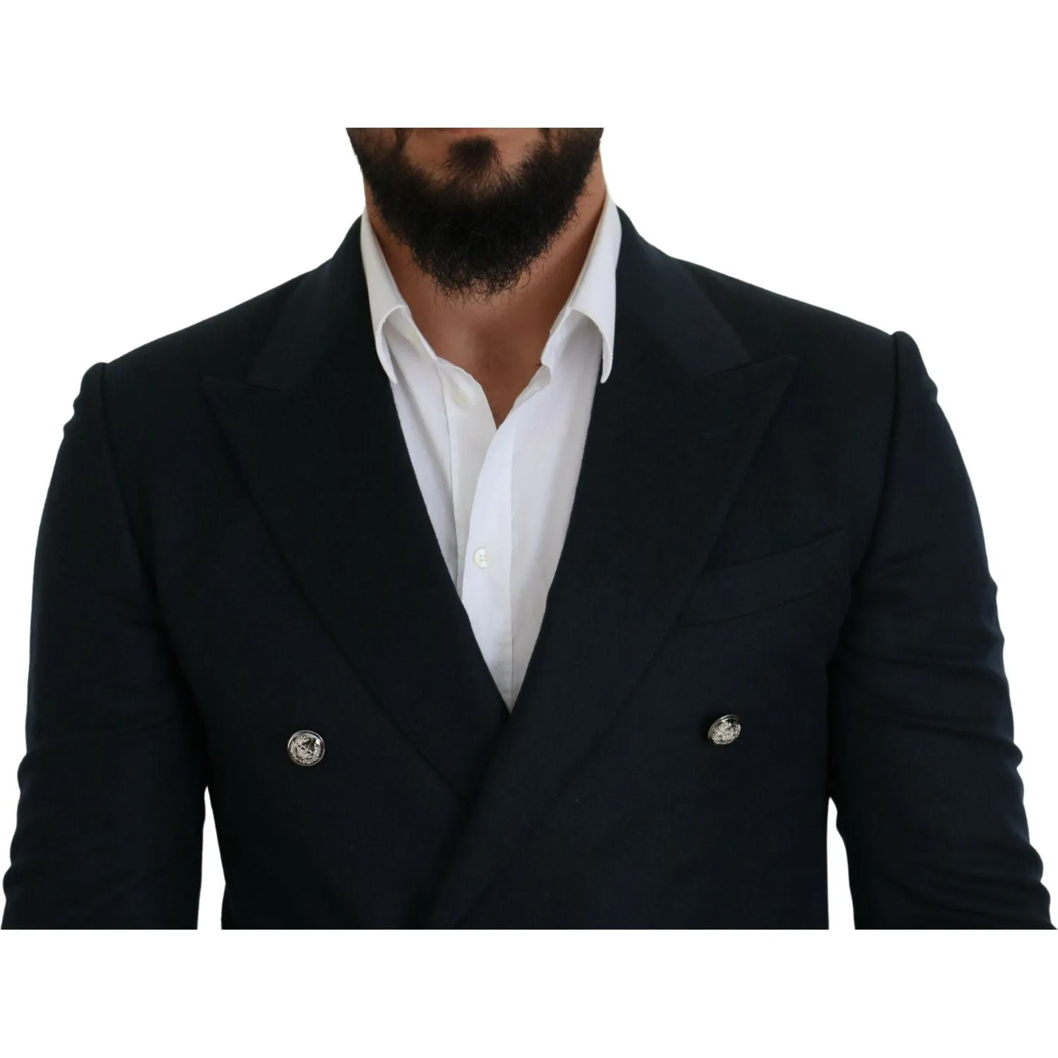 Dolce & Gabbana Elegant Cashmere-Silk Blend Blue Blazer