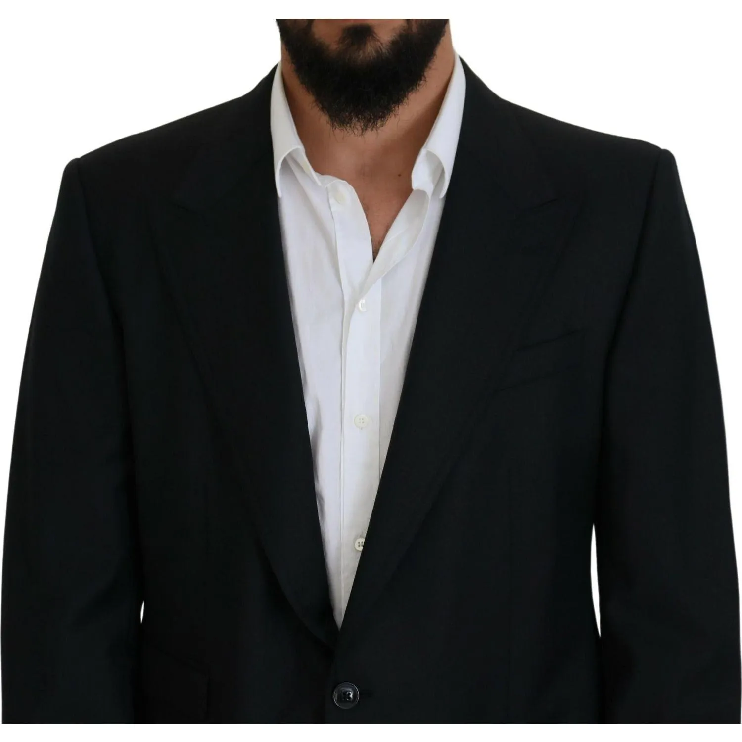 Dolce & Gabbana Elegant Dark Blue Single Breasted Blazer