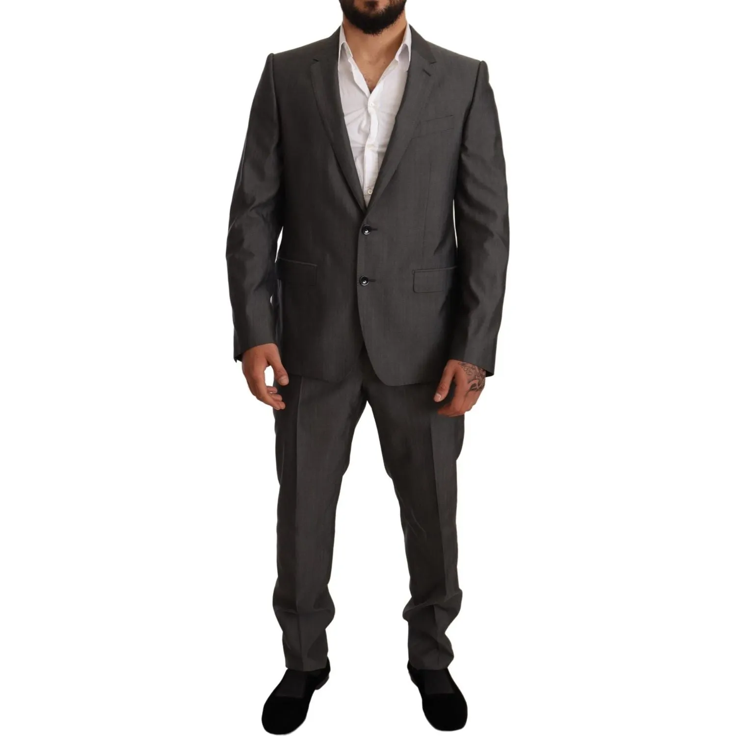 Dolce & Gabbana Elegant Martini Slim-Fit Wool Silk Suit