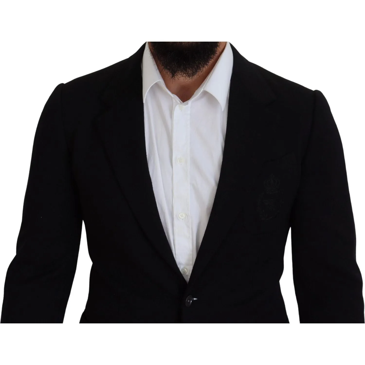 Dolce & Gabbana Elegant Single Breasted Black Wool Blazer