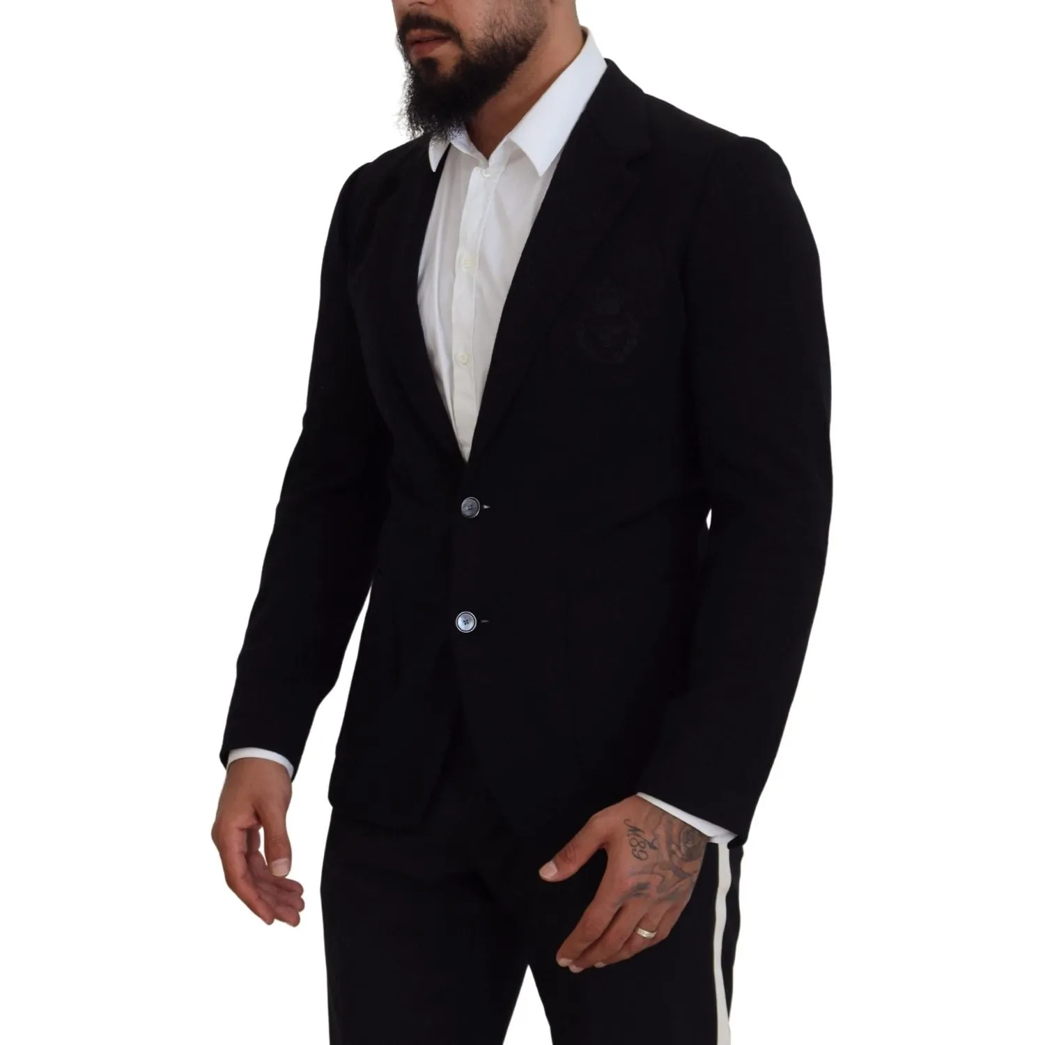 Dolce & Gabbana Elegant Single Breasted Black Wool Blazer