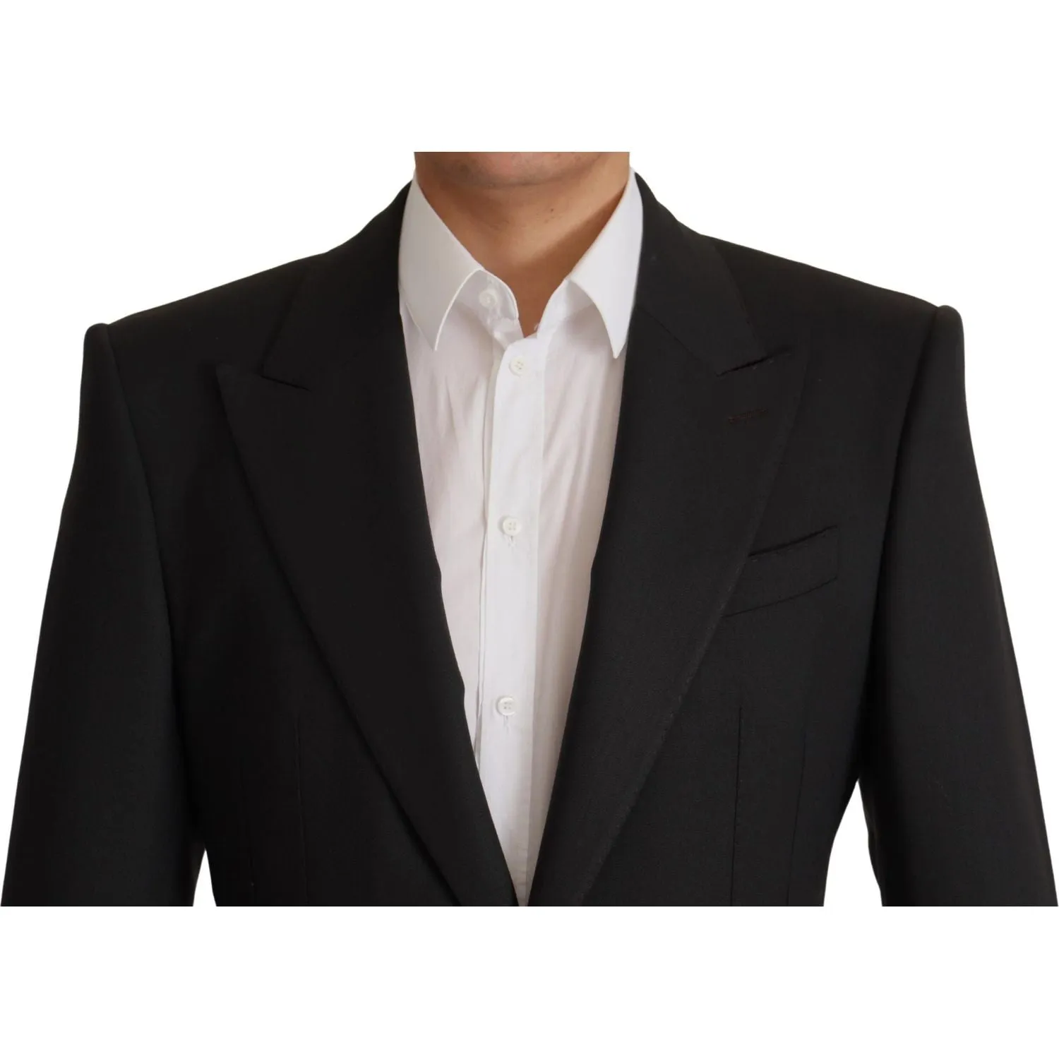 Dolce & Gabbana Elegant Slim Black Wool Blazer Jacket