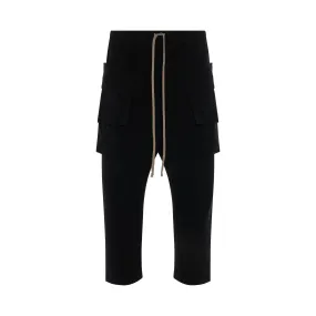 DRKSHDW Creatch Cargo Cropped Drawstring Pants in Black